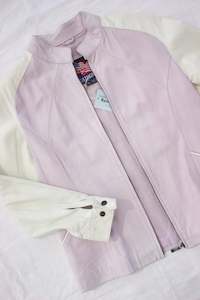 Vintage Lilac Leather Jacket