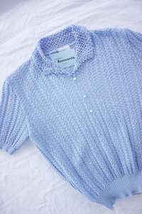 Vintage Blue Knit Top