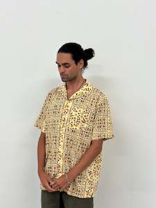 Clothing: Tom Shirt - Mustard Floral