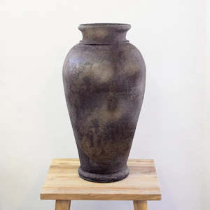 TERRACOTTA LARGE URN - ANTIQUED BRONZE