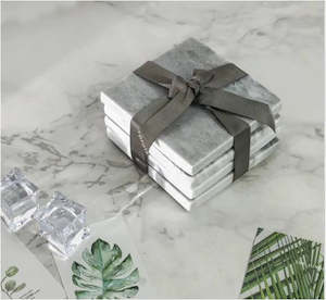 MARBLE COASTERS - SQUARE - GREY