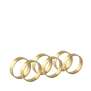 BROSTE NAPKING RINGS - SET OF 6 - BRASS FINISH