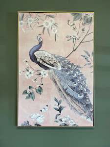 PEACOCK FRAMED WALL ART