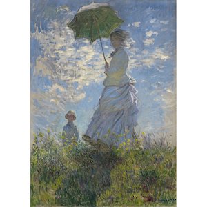 Administrative: LADY WITH A PARASOL - MINT DECOUPAGE PAPER