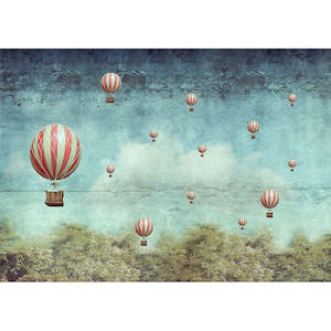 BALLOONS - MINT DECOUPAGE PAPER