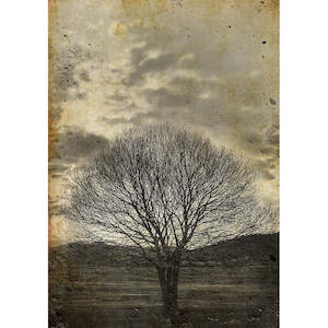 SEPIA TREE - MINT DECOUPAGE PAPER