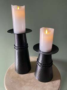 ALUMINUM ROPE CANDLESTICKS