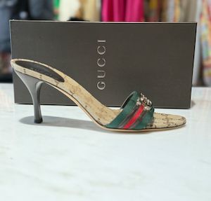 Shoes S-37: GUCCI "Malaga" GG Mule