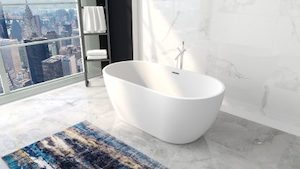 Ovale Free Standing Bath with Overflow 1700, RN1006A-1700