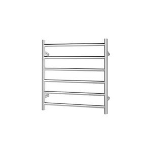 Verona Heated Towel Rail Round 6 Bar, Chrome H620 W600 D120, RBHTR-CH-R6260