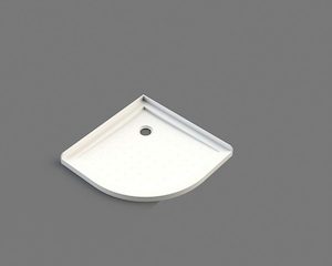 Shower Tray 1000 Curve Centre Waste STC1C