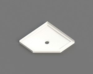 Shower Tray 1000 Diamond Centre Waste STD1M