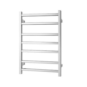 Modena Heated Towel Rail Square 7 Bar, Chrome H825 W450 D120, RBHTR-CH-S8245