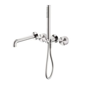 Opal Progressive Shower System Separate Plate With Spout 230/250mm Brushed Nickel