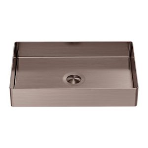 Opal Rectangle Stainless Steel Basin Brushed Bronze (nrb3555bz)