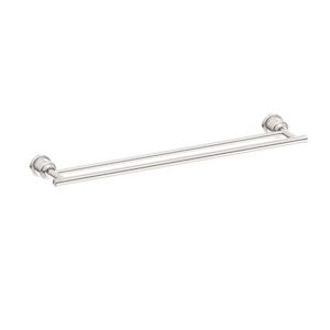 York Double Towel Rail 600mm Brushed Nickel (NR6924dBN)