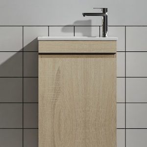 Modena Wall-Hung Vanity, North American Oak, W448 D250 H520, RBV-1008MCLO450