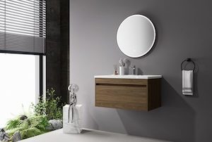 Verona Wall-Hung Vanity, Walnut, W1190 D455 H380, RBV-5008MCWN1200