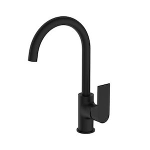 Bianca Kitchen Mixer Gooseneck Spout Matte Black (nr321506mb)