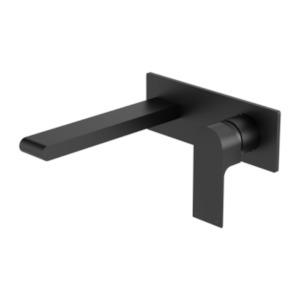 Bianca Wall Basin/bath Mixer 187/230mm Matte Black