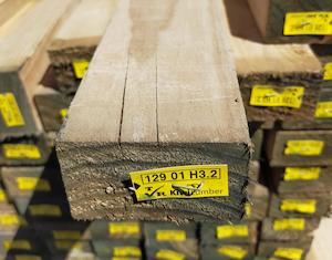 Exterior Timber: 75X50 H3.2 Rough Sawn No. 2 Grade S/L 6.0m