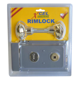 XCEL Rim Lock with Handles Grey 150mmx100mm