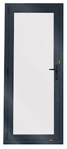 Aluminium Door 800X2000 LHOO DENIM BLUE Single-Glazed Safety Glass