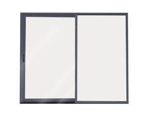 Aluminium Ranch Slider 2400X2000 Open Left - New Denim Blue Single-Glazed Safety Glass