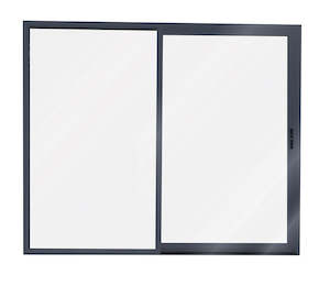 Aluminium Ranch Slider 2400X2000 Open Right -  New Denim Blue Single-Glazed Safety Glass