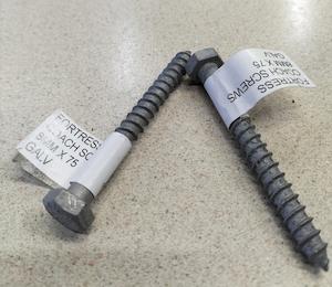 Coach Screw M8X75 Galvanised