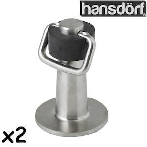 Door Stopper - Floor Mounted - Heavy Duty with Catch Stainless Steel (2-Pack) Re…