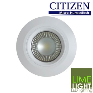 10 Watt COB LED Downlight Kit - Citizen - Dimmable, White Ceiling Fram