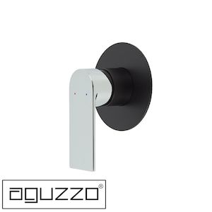 Prato Wall Mounted Bath & Shower Mixer Matte Black & Chrome Modern Wall …