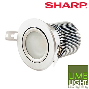 Sharp LED Downlight Kit - 10W COB - Warm White - Dimmable - 70mm Aluminium Frame…