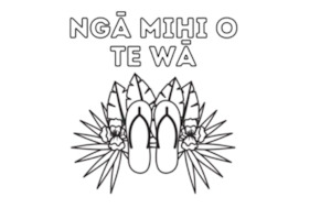 Colourable Card - Ngā Mihi o Te Wā - free download