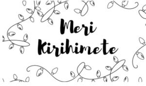 Colourable Card - Meri Kirihimete - free download