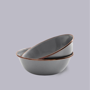 Barebones | Enamel Bowl | Slate Grey | Set 2