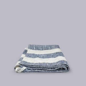 Ottoman: Ottoman | Linen Tea Towel | Philippe Indigo