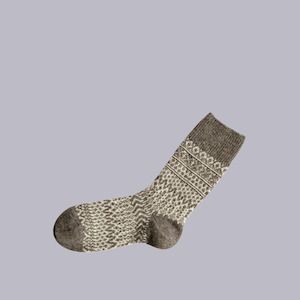 Nishiguchi Kutsushita | Oslo Wool Jacquard Sock | Grey