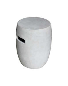 Grey Round Terrazzo Stool