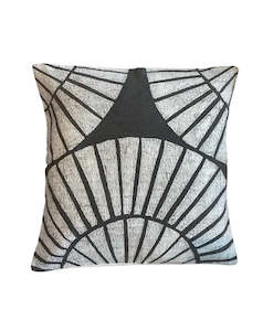 Zuva (Sunrays) Charcoal Batik Cushion