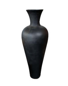 Furniture: Delilah Floor Vase - Black