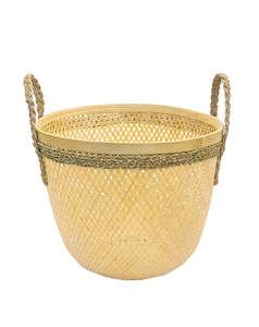 Furniture: Round Tapered Bamboo Basket