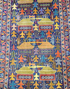 Furniture: Afghan Balouch War Rug 150x100cm