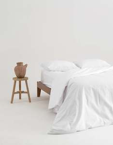 Organic Cotton Duvet Cover Set — White