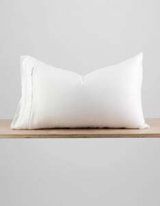 European Linen Pillowcases — White