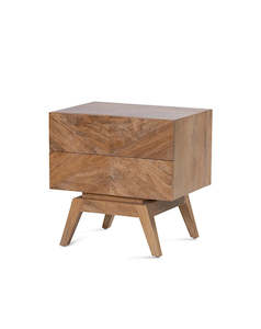 Furniture: Sari Bedside 2 Drw Studio Carving