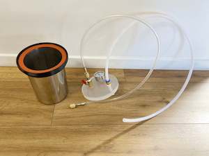 Degassing Vacuum Chamber: Resin Infusion Catch Pot / Resin Trap – 1.4L for Carbon Fiber and Fiberglass Fabrication