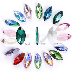 Irregular Glass Crystal Rhinestones Marquise-Shaped Jewelry Embelishment with Pl…