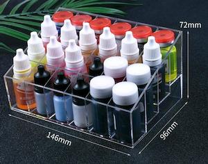 24 Grids Clear Plastic Pigment Bottle Box Organizer Storage Container